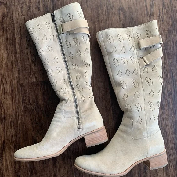 Timberland leather Beige fur lined Knee-High Boots - Picture 3 of 11